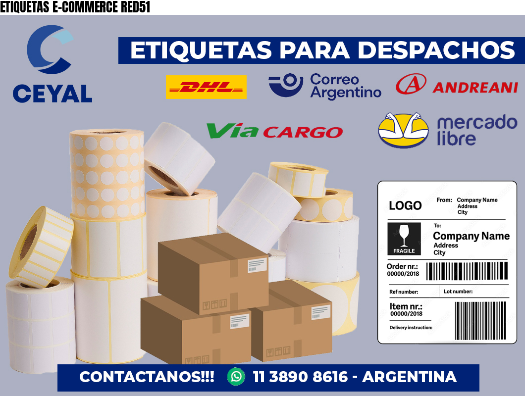 ETIQUETAS E-COMMERCE RED51