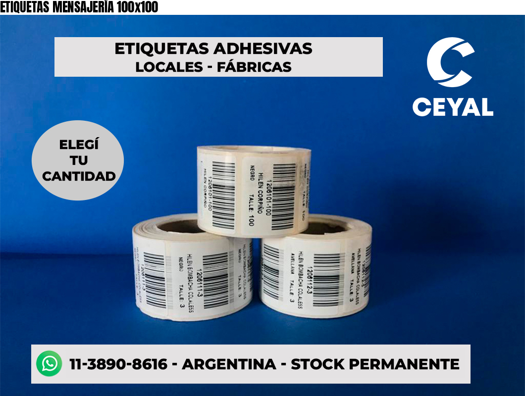 ETIQUETAS MENSAJERÍA 100x100