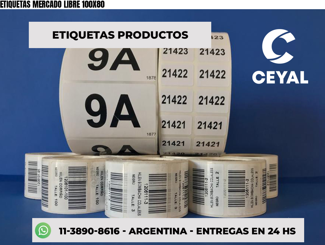 ETIQUETAS MERCADO LIBRE 100X80