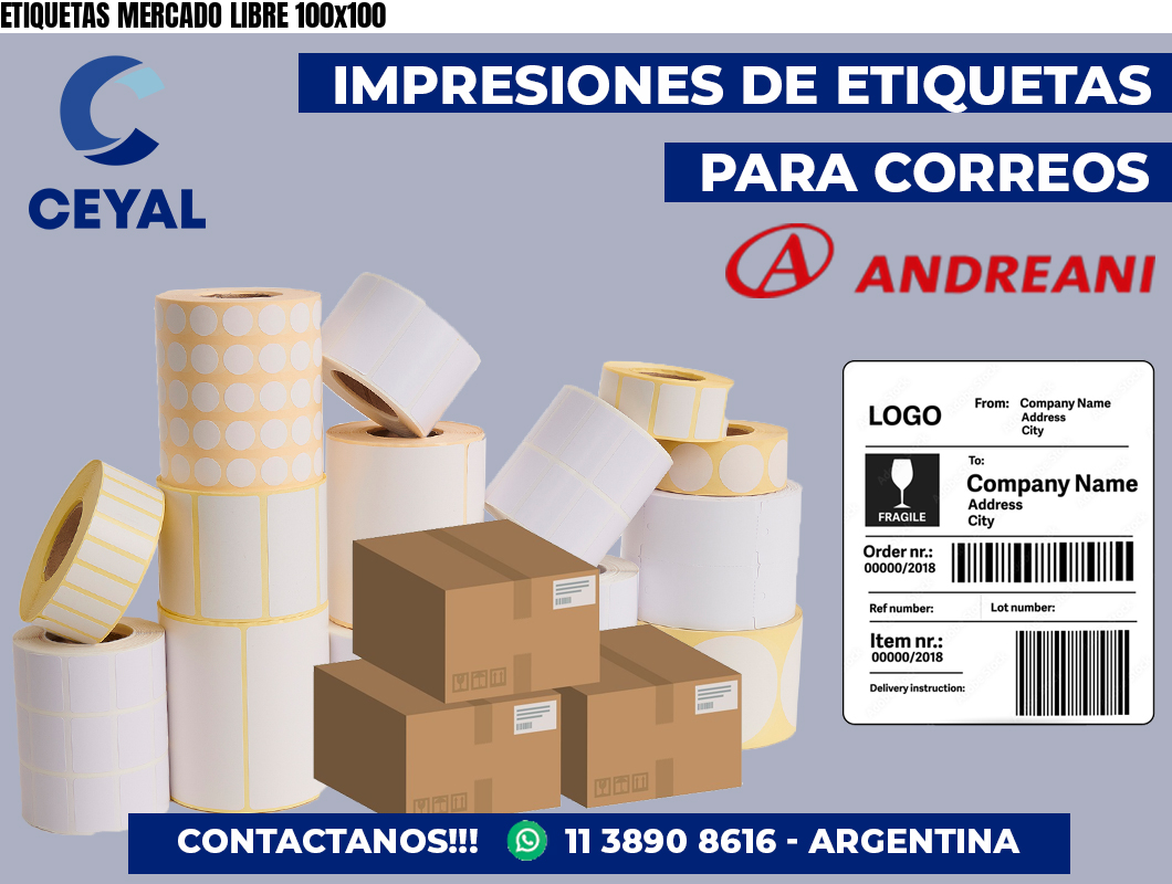 ETIQUETAS MERCADO LIBRE 100×100