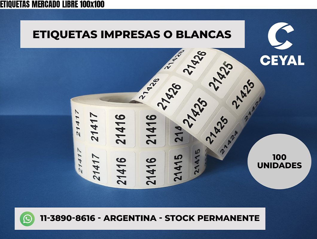 ETIQUETAS MERCADO LIBRE 100x100