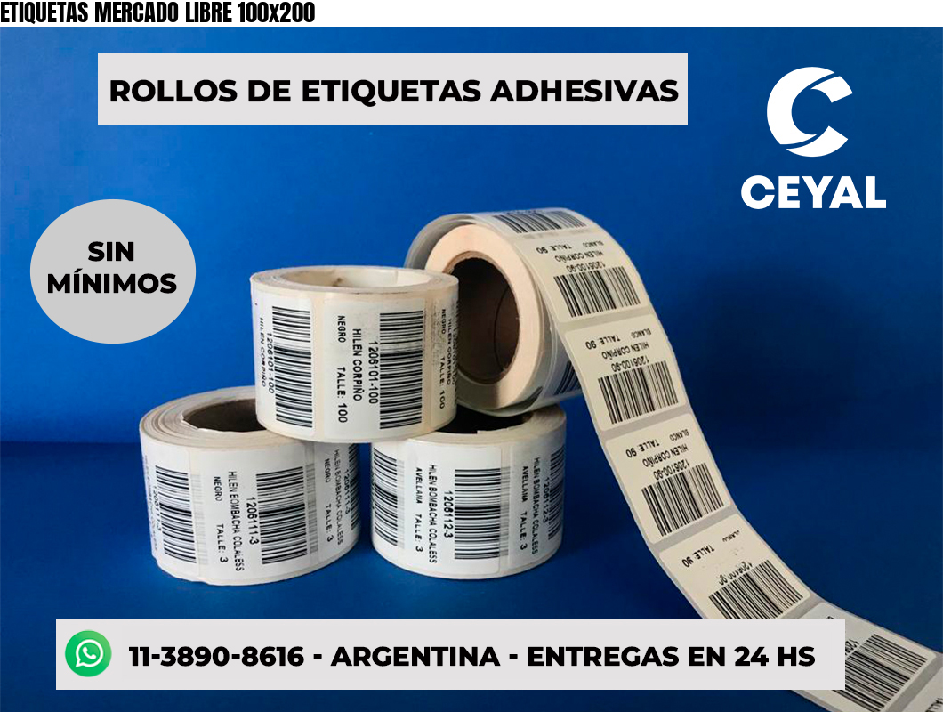 ETIQUETAS MERCADO LIBRE 100x200