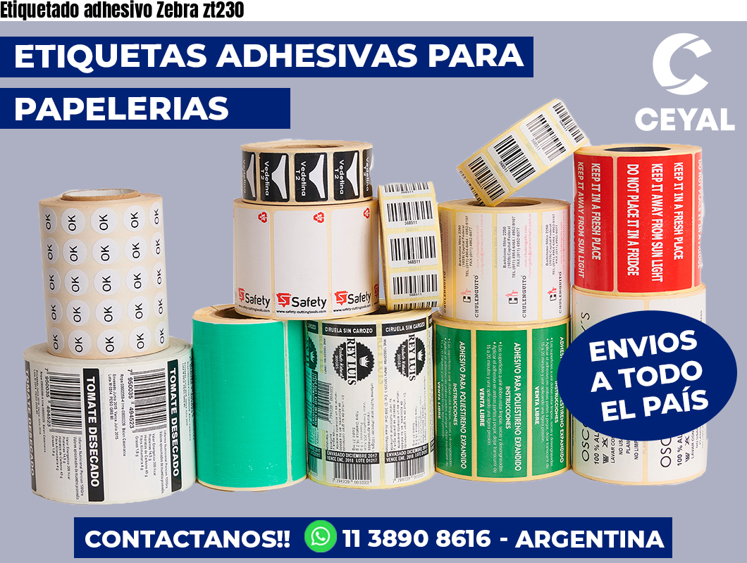 Etiquetado adhesivo Zebra zt230