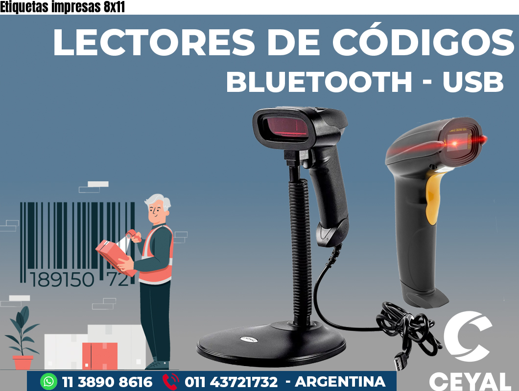 Etiquetas impresas 8x11