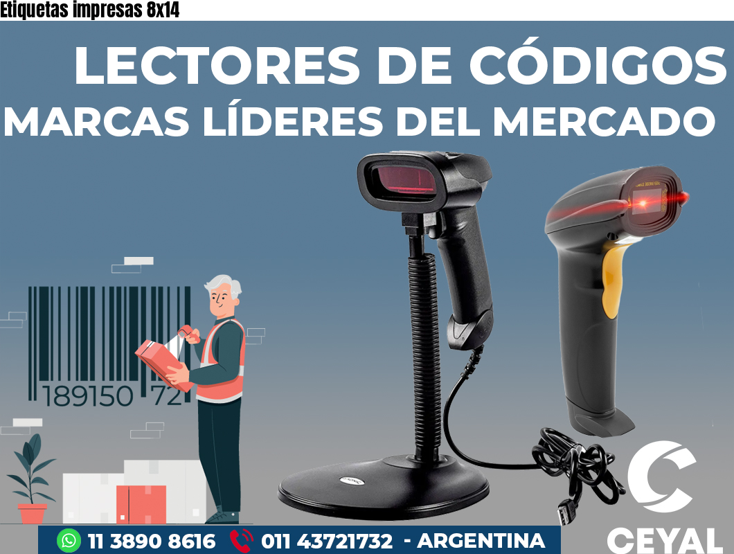 Etiquetas impresas 8x14