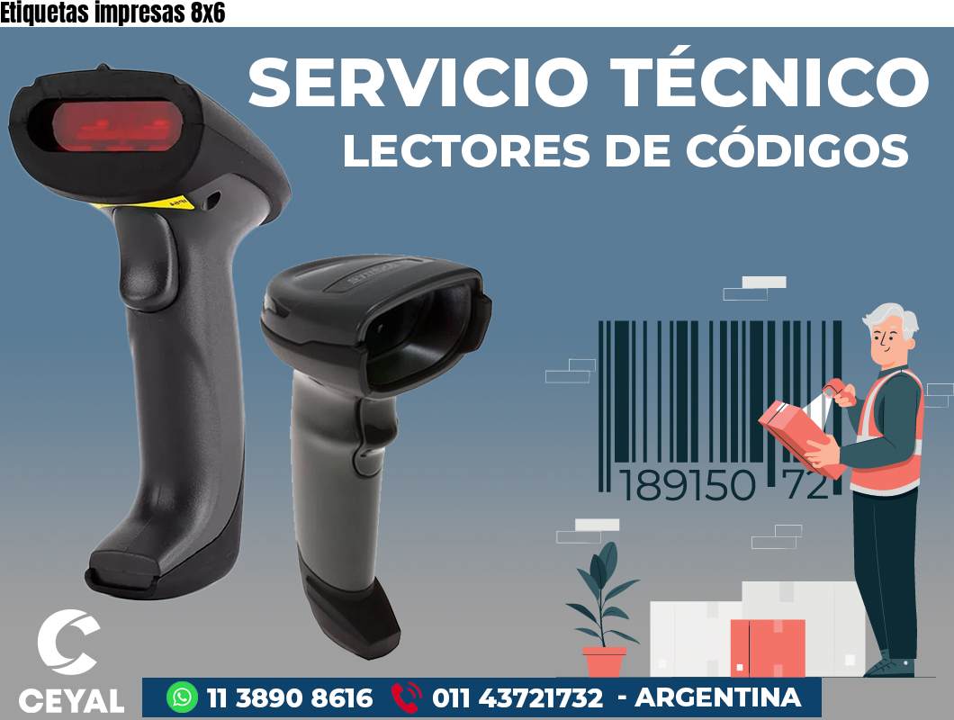 Etiquetas impresas 8x6