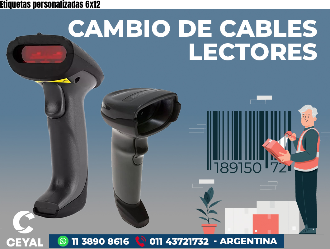 Etiquetas personalizadas 6x12 