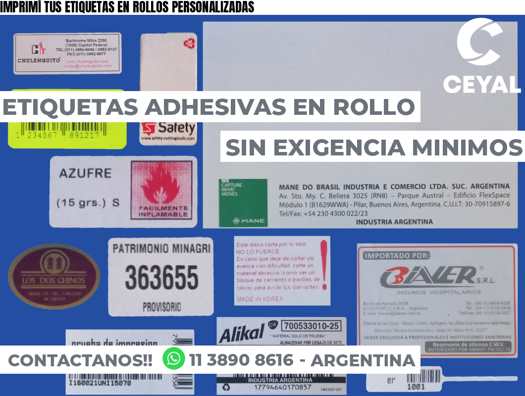 IMPRIMÍ TUS ETIQUETAS EN ROLLOS PERSONALIZADAS