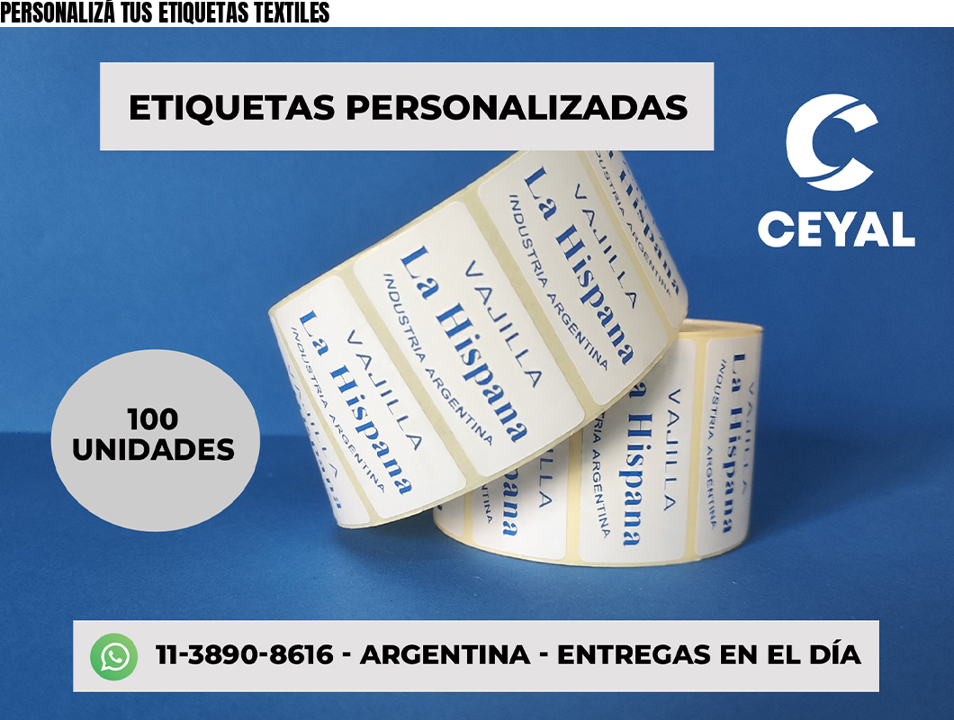 PERSONALIZÁ TUS ETIQUETAS TEXTILES