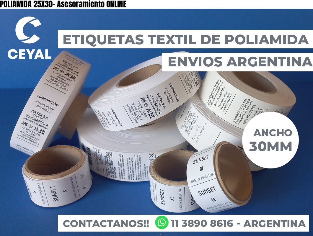 POLIAMIDA 25X30- Asesoramiento ONLINE