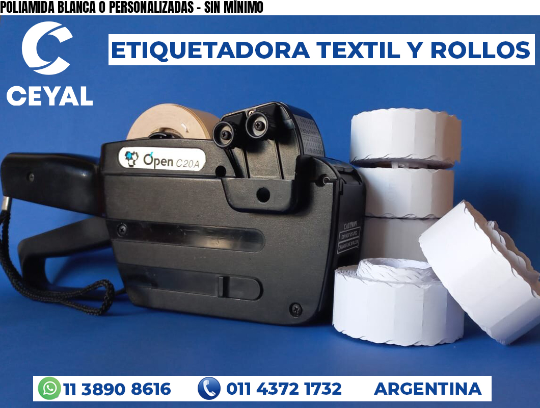 POLIAMIDA BLANCA O PERSONALIZADAS - SIN MÍNIMO