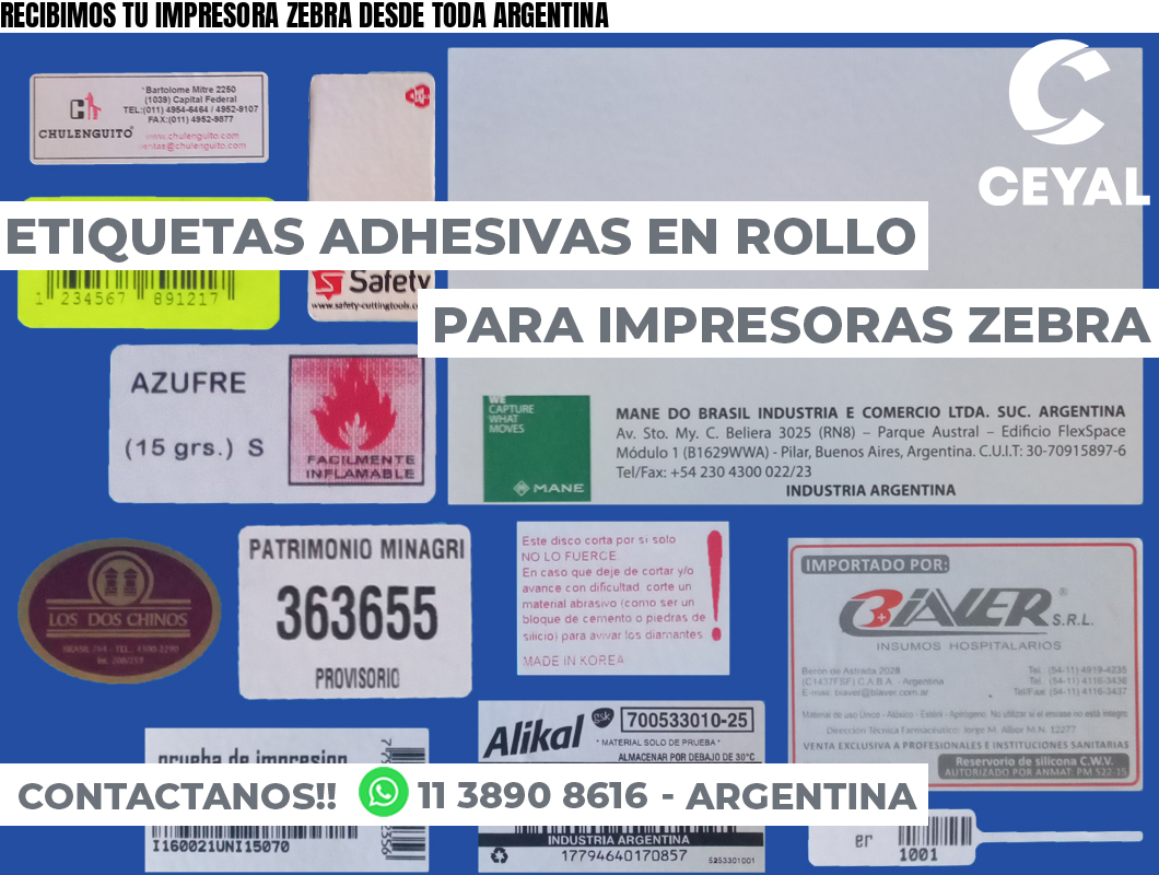 RECIBIMOS TU IMPRESORA ZEBRA DESDE TODA ARGENTINA