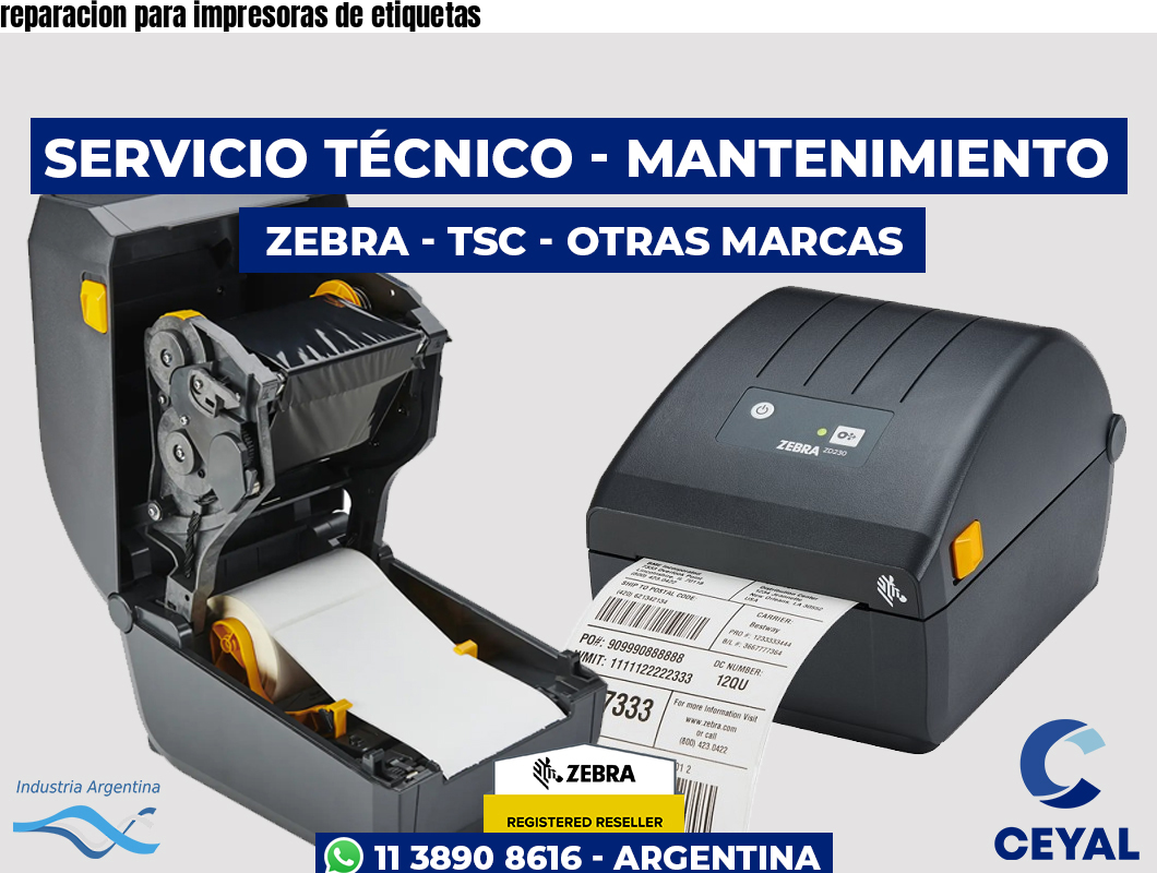 reparacion para impresoras de etiquetas