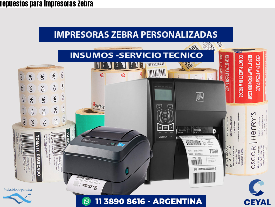 repuestos para impresoras Zebra