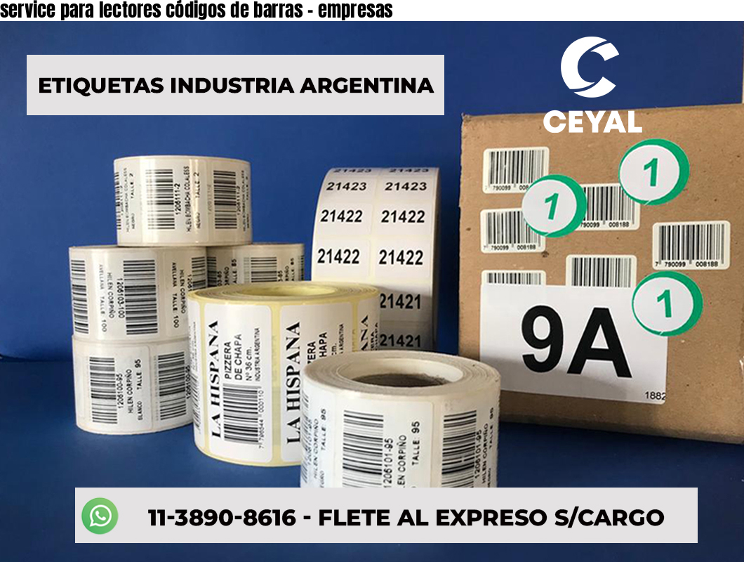 service para lectores códigos de barras - empresas