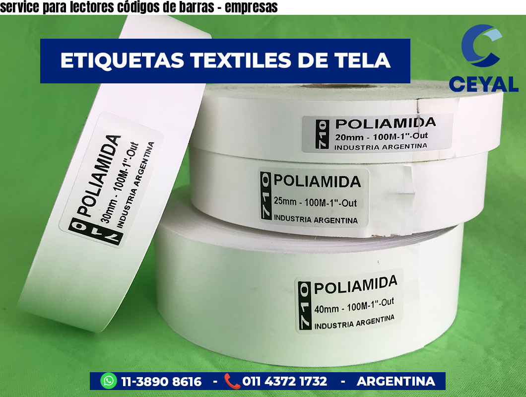 service para lectores códigos de barras - empresas