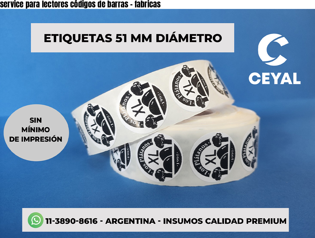service para lectores códigos de barras - fabricas