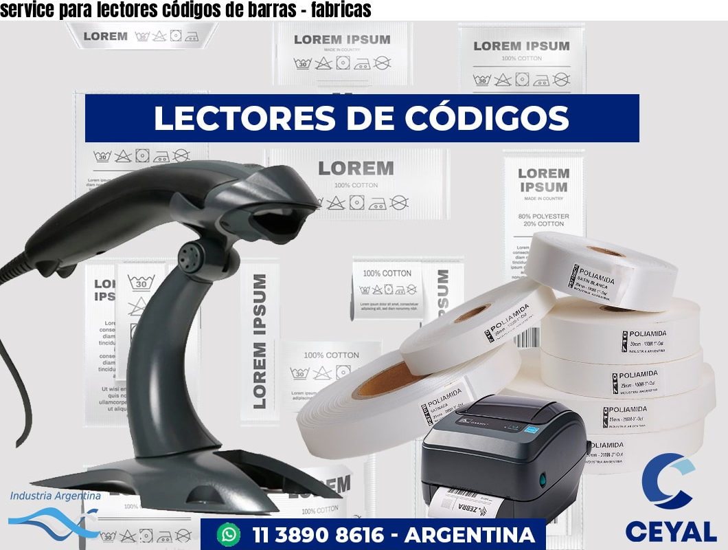 service para lectores códigos de barras - fabricas