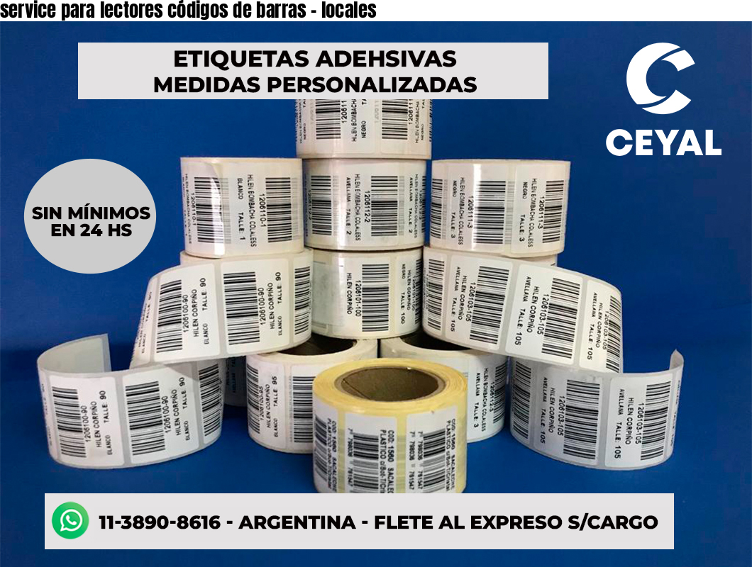 service para lectores códigos de barras - locales