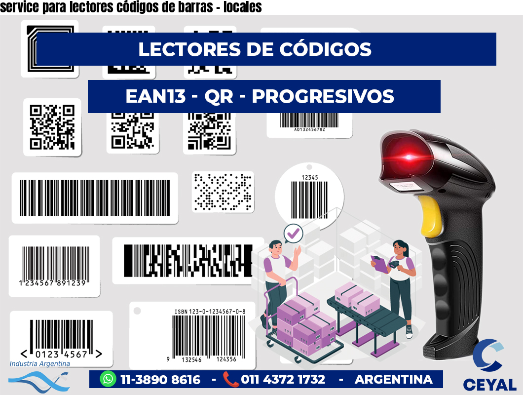 service para lectores códigos de barras - locales
