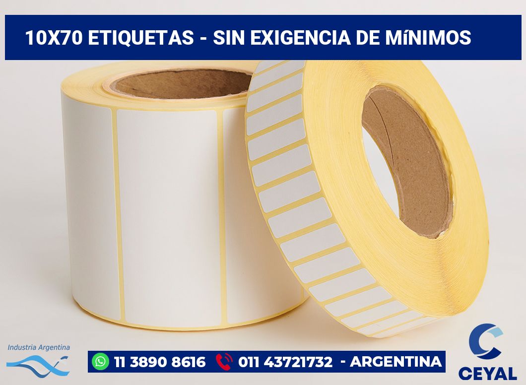 10x70 Etiquetas