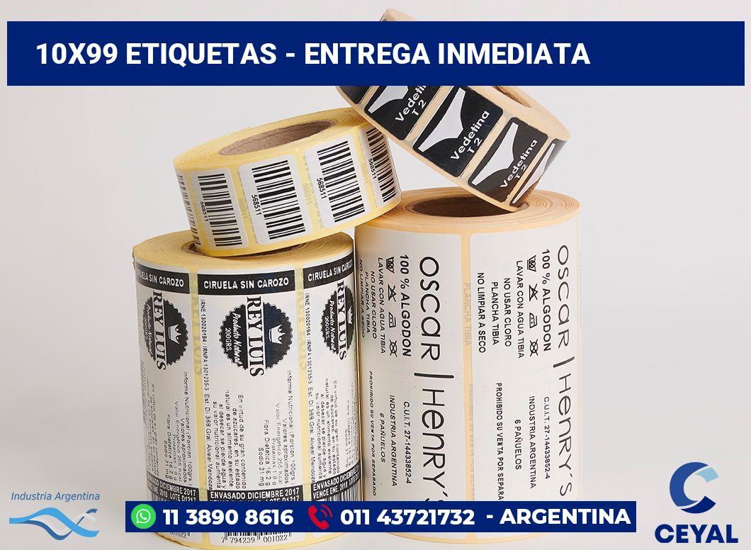 10x99 Etiquetas