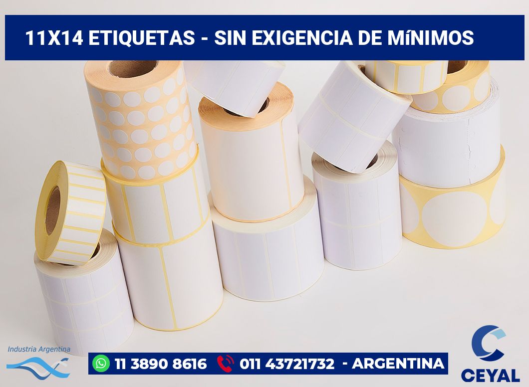 11×14 Etiquetas