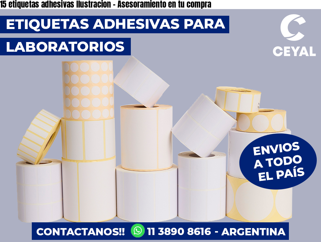 15 etiquetas adhesivas Ilustracion - Asesoramiento en tu compra