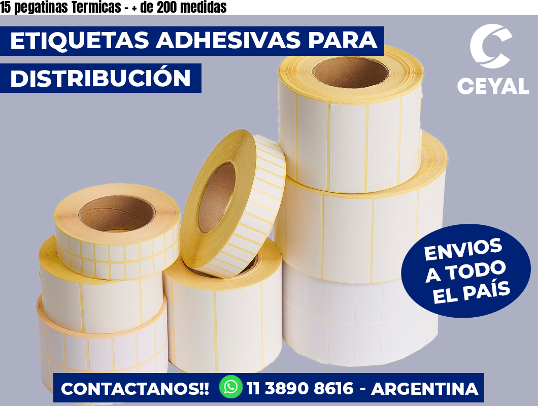 15 pegatinas Termicas - + de 200 medidas
