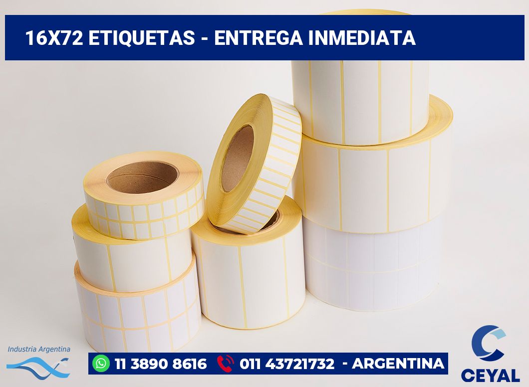 16x72 Etiquetas