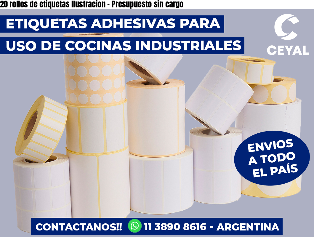 20 rollos de etiquetas Ilustracion - Presupuesto sin cargo