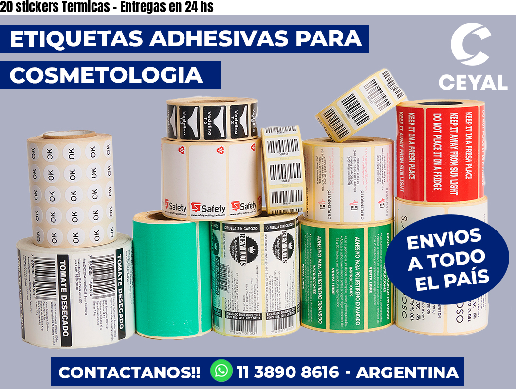 20 stickers Termicas - Entregas en 24 hs