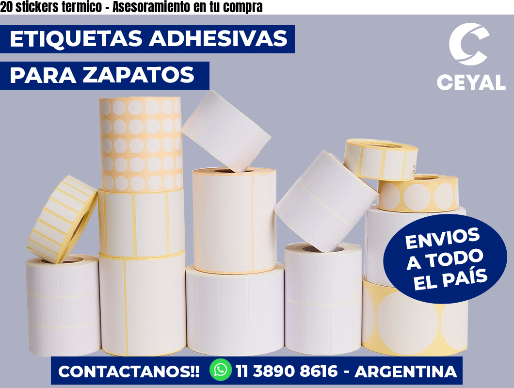 20 stickers termico - Asesoramiento en tu compra