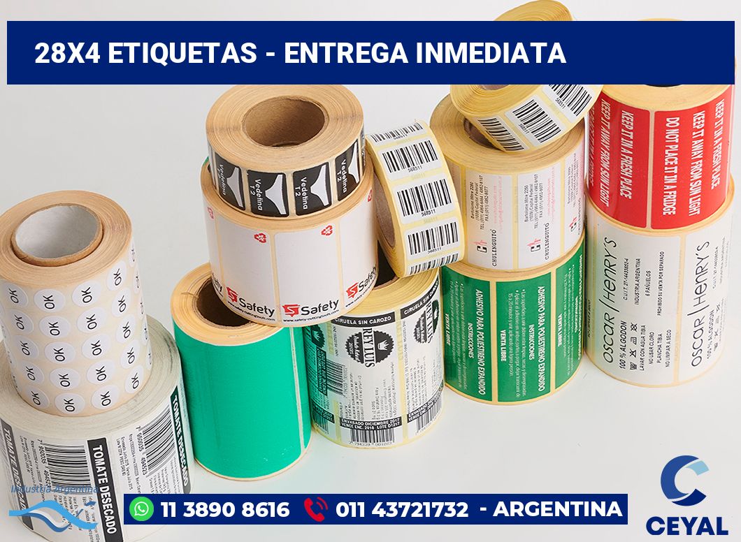 28x4 Etiquetas