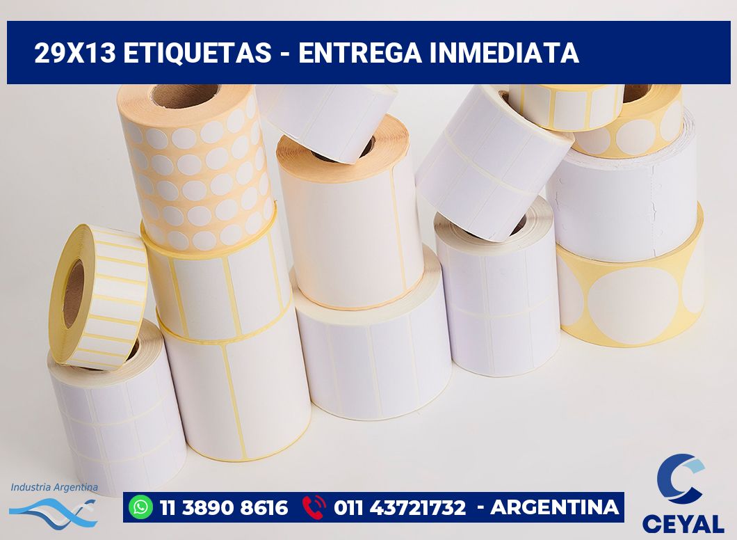 29×13 Etiquetas