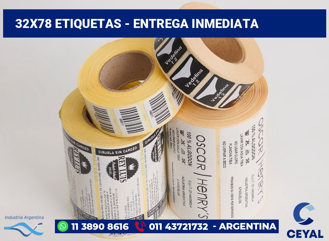 32x78 Etiquetas