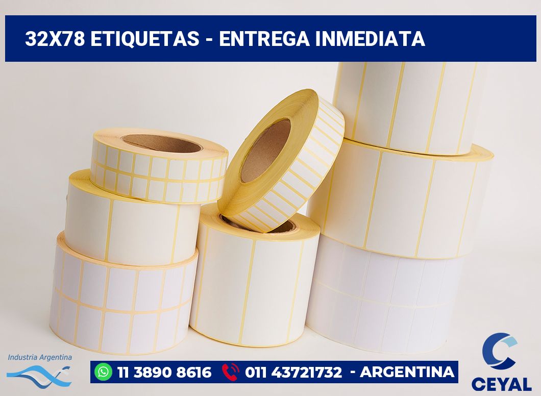 32×78 Etiquetas
