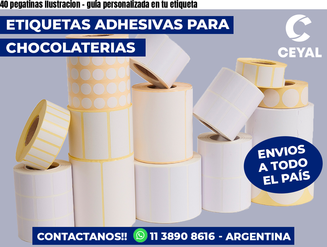 40 pegatinas Ilustracion – guía personalizada en tu etiqueta