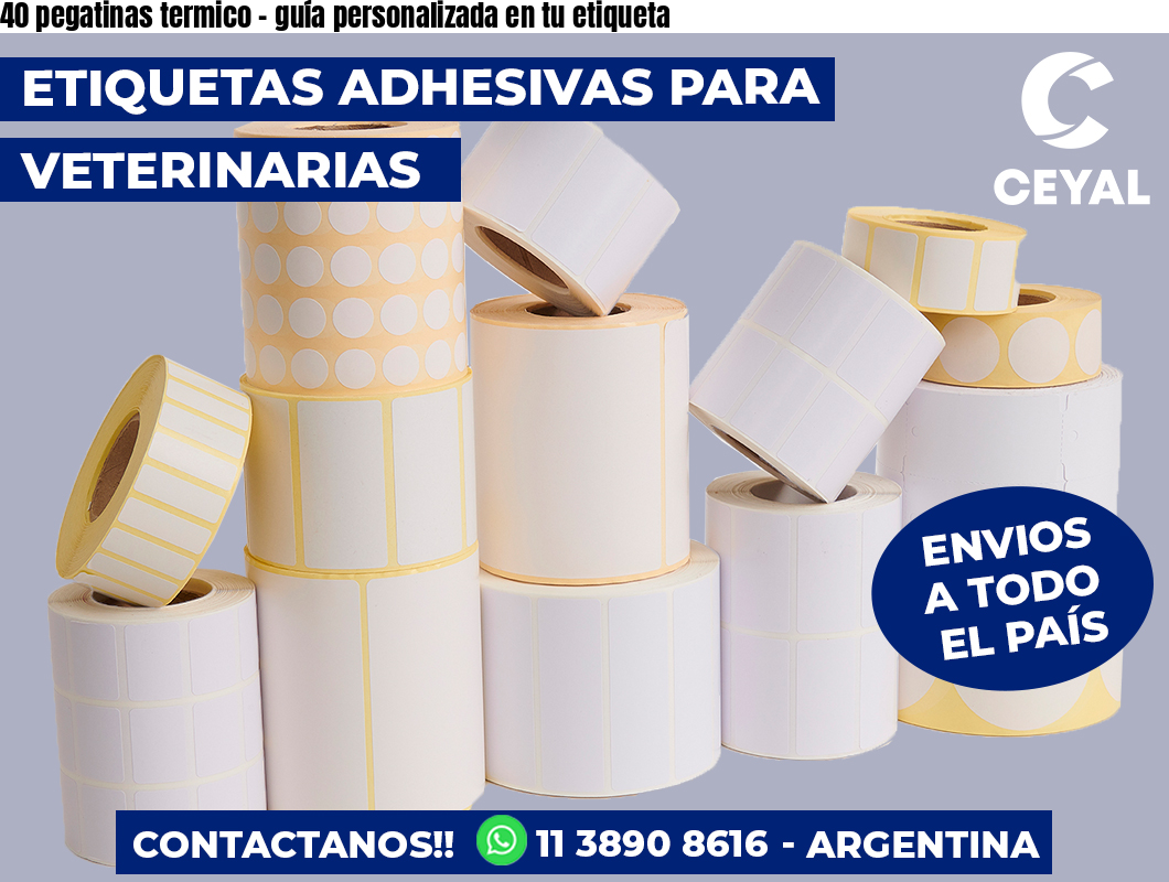 40 pegatinas termico - guía personalizada en tu etiqueta