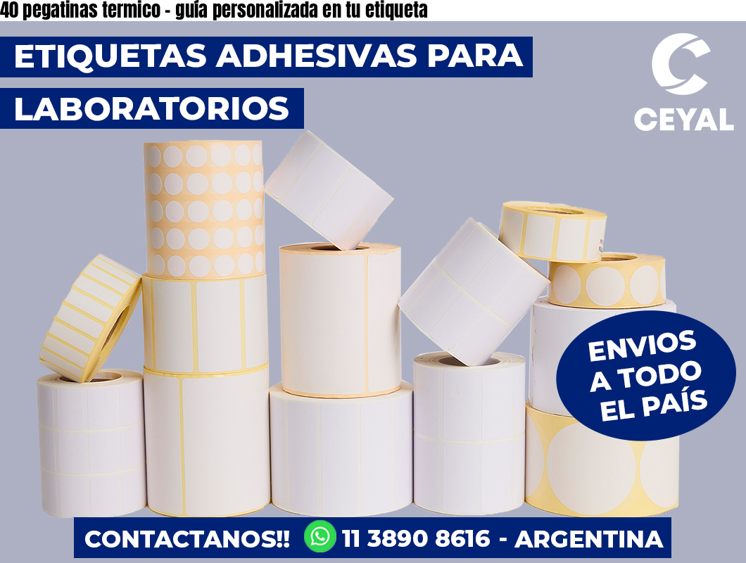 40 pegatinas termico – guía personalizada en tu etiqueta