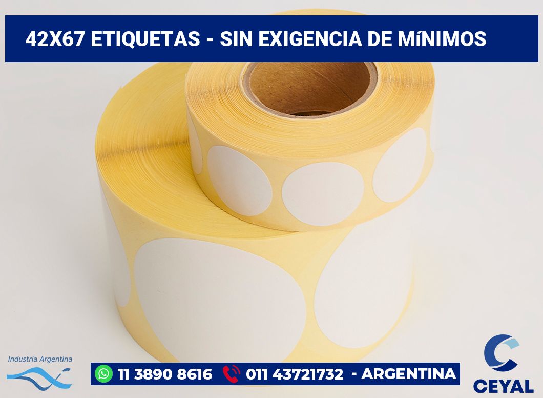 42×67 Etiquetas