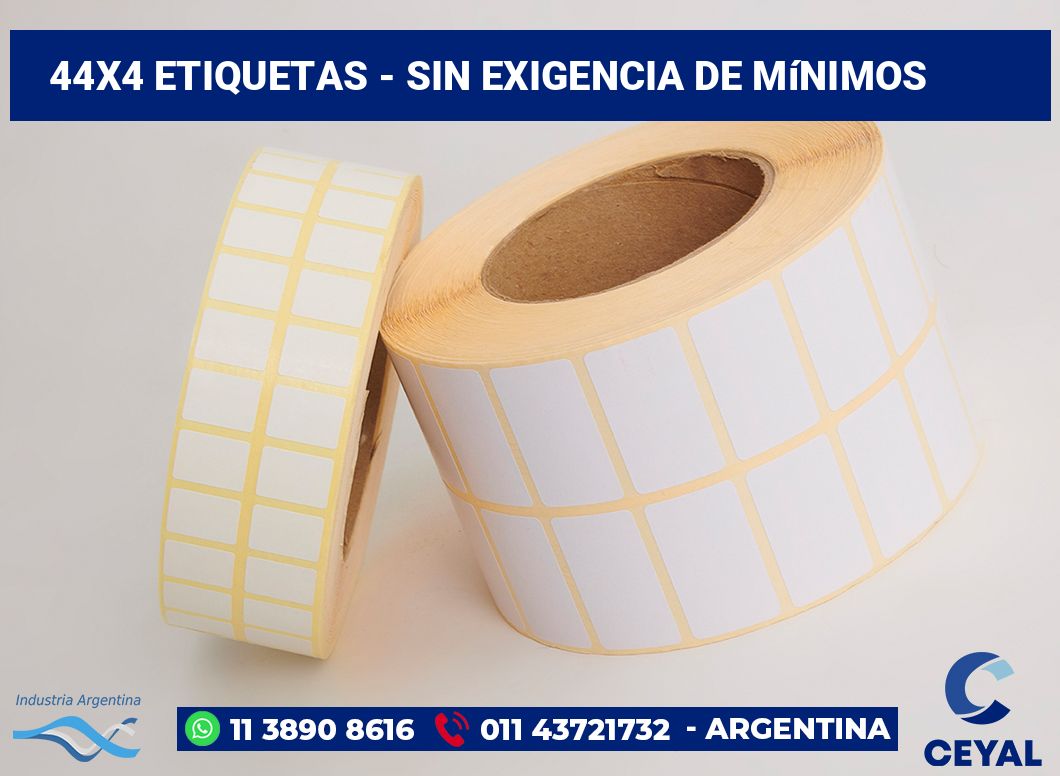 44x4 Etiquetas
