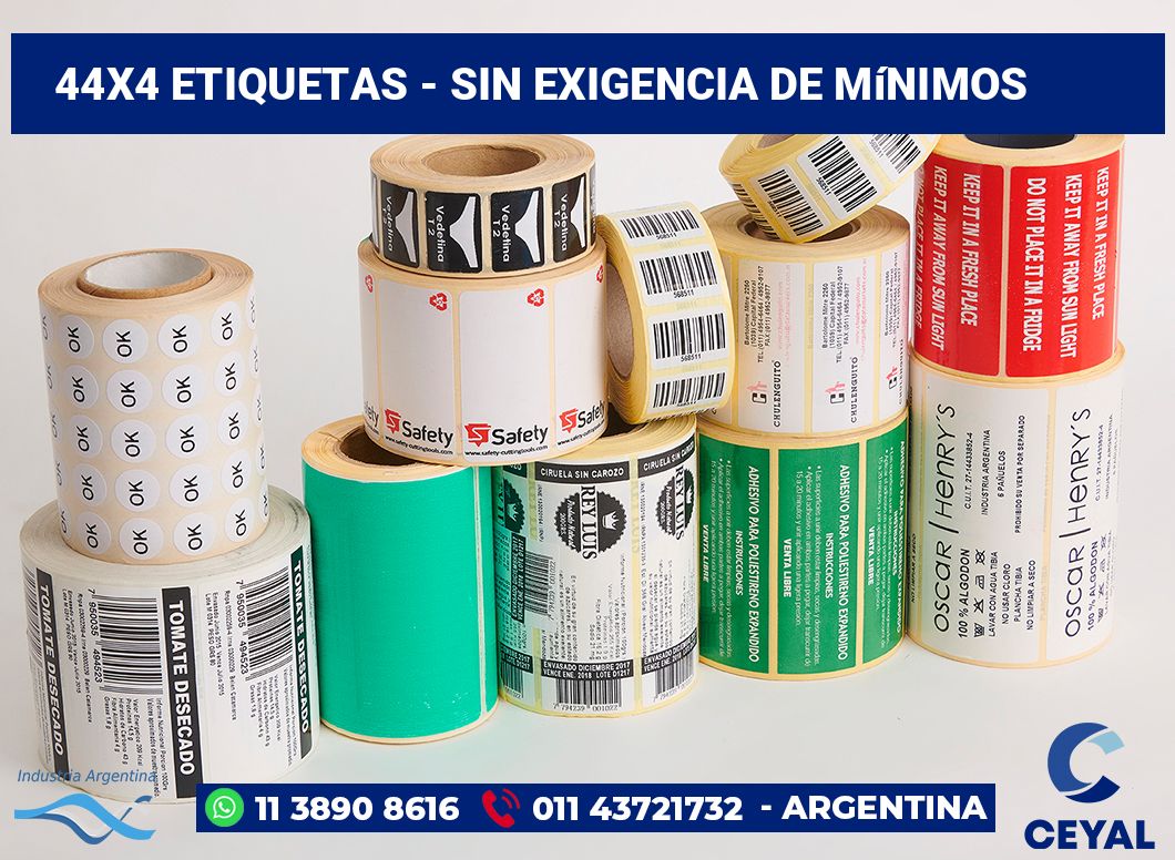 44×4 Etiquetas