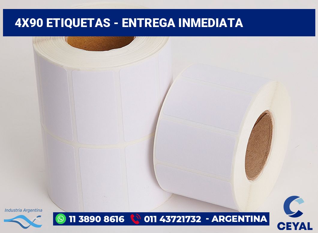4×90 Etiquetas