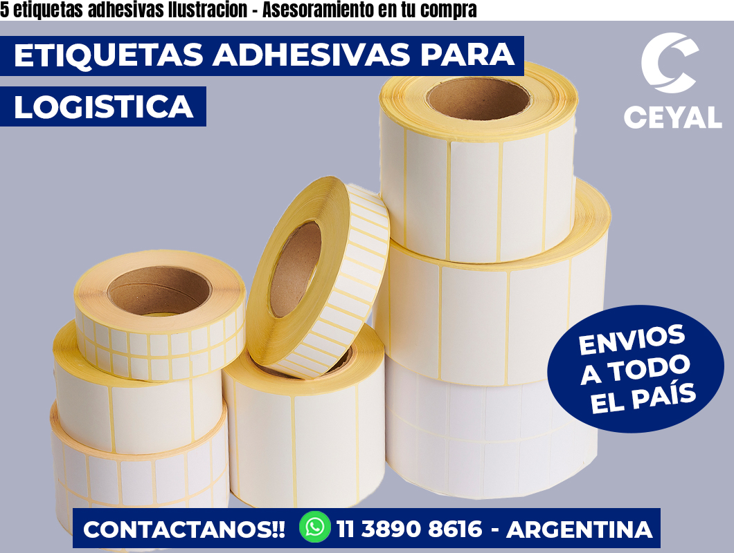 5 etiquetas adhesivas Ilustracion – Asesoramiento en tu compra