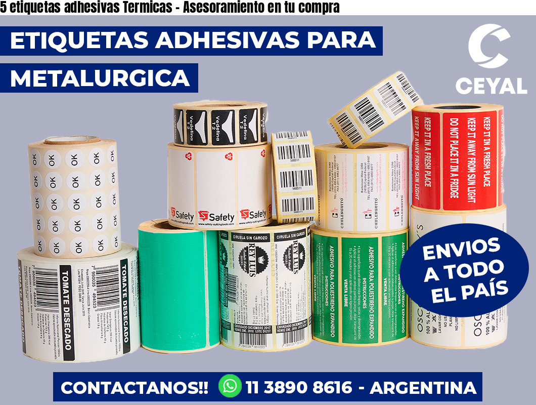 5 etiquetas adhesivas Termicas - Asesoramiento en tu compra