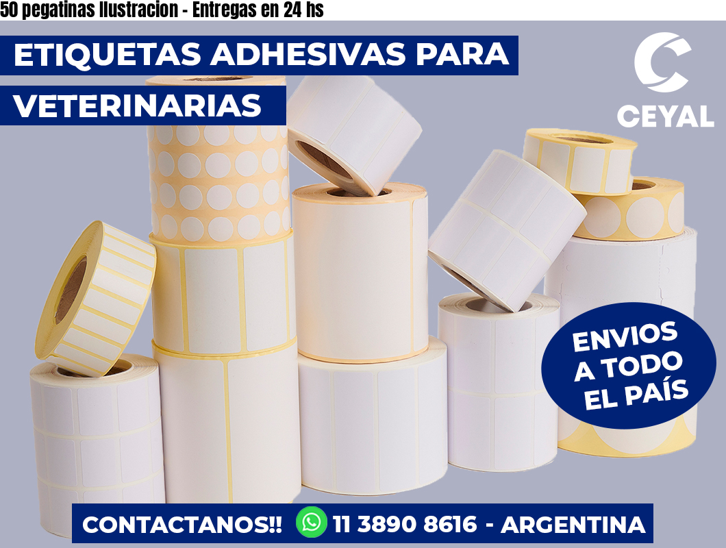 50 pegatinas Ilustracion – Entregas en 24 hs