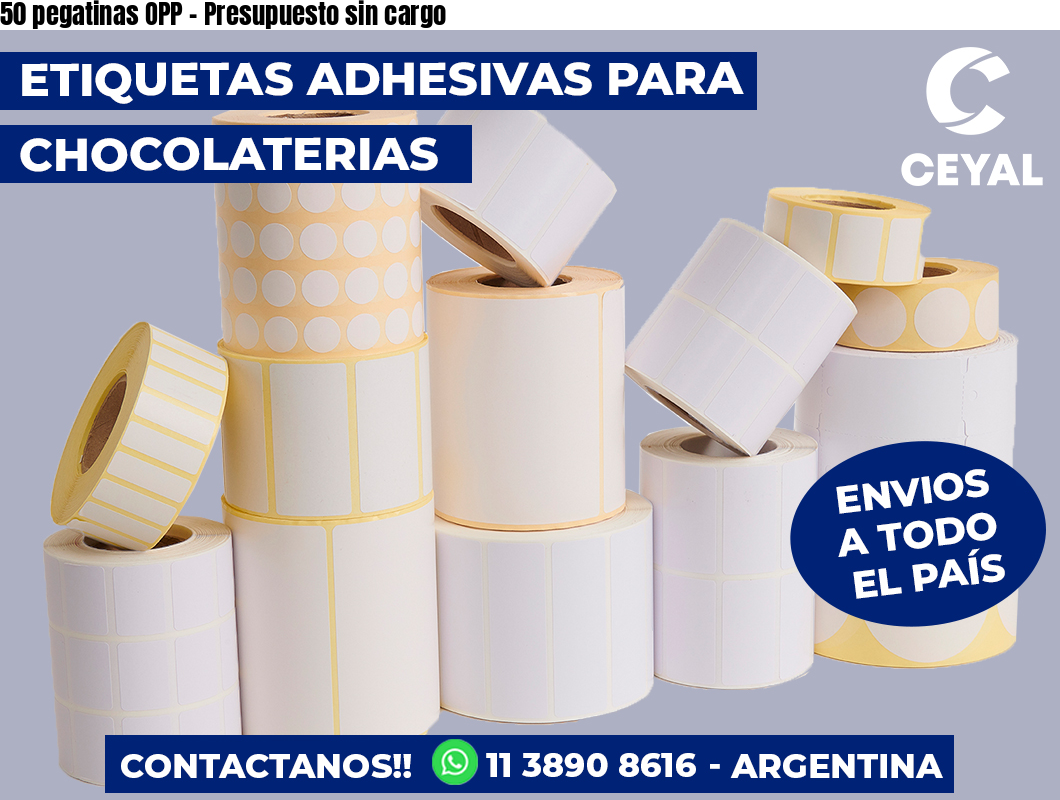 50 pegatinas OPP - Presupuesto sin cargo