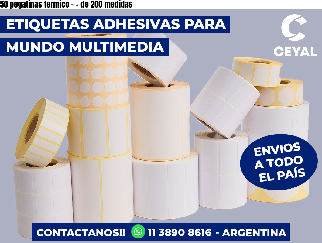 50 pegatinas termico - + de 200 medidas