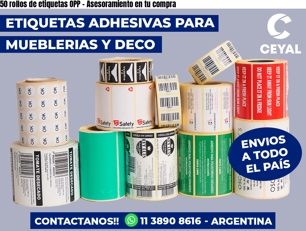 50 rollos de etiquetas OPP – Asesoramiento en tu compra